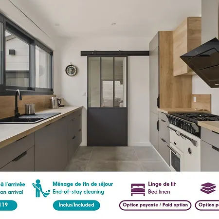 Jolie Maison Moderne - Jacuzzi - Terrasse Pour 4 بيت للعطل *